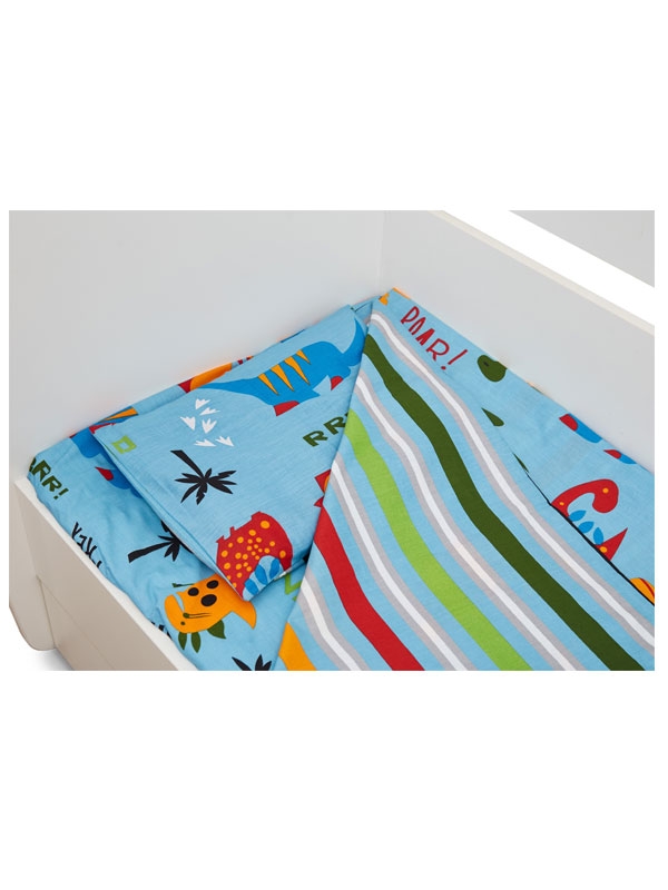 Lenjerie Pat Imprimeu Dinozauri (3pcs) UBS3-BLU UBS3-BLU