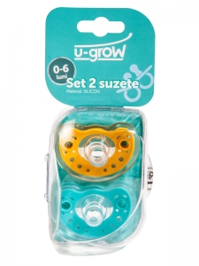 Set 2 Suzete Silicon 0-6 Luni U1201-SU06 U1201-SU06